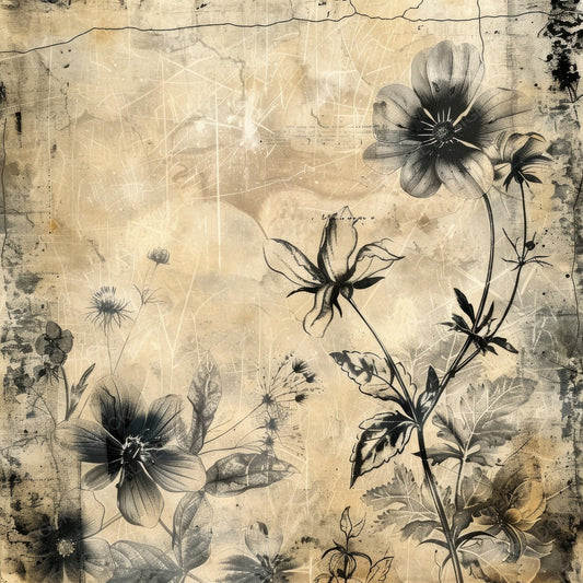 Vintage Digital Paper Botanical X Ray Digital Paper Pack (DDD004241)