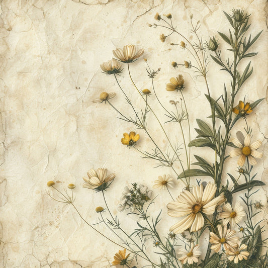 Vintage Digital Paper Delicate Wildflower Digital Paper Pack (DDD004248)