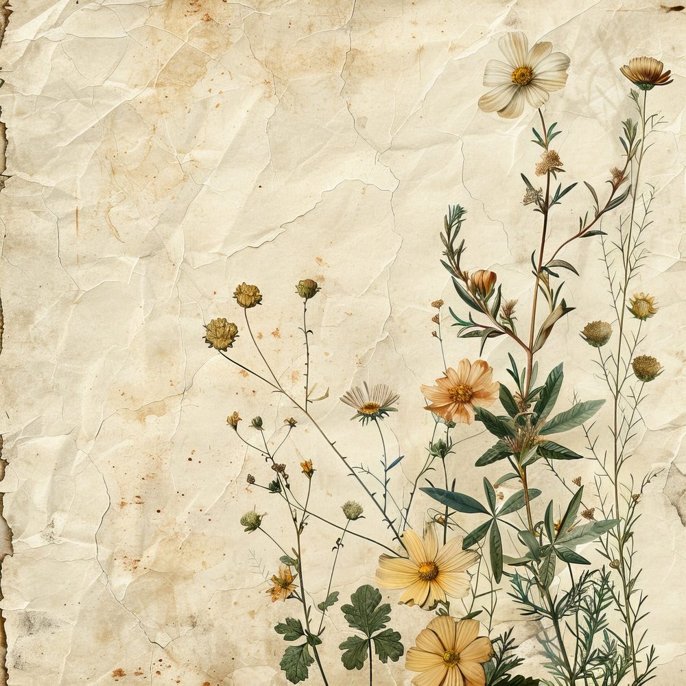 Vintage Digital Paper Delicate Wildflower Digital Paper Pack (DDD004248)
