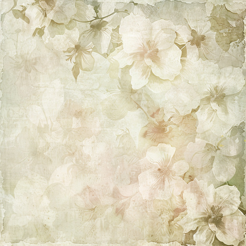 Vintage Digital Paper Floral Pastel Wash Digital Paper Pack (DDD004254)