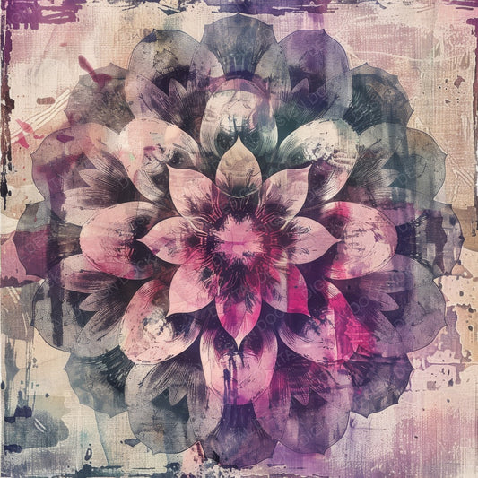 Vintage Digital Paper Ink Wash Mandala Digital Paper Pack (DDD004256)