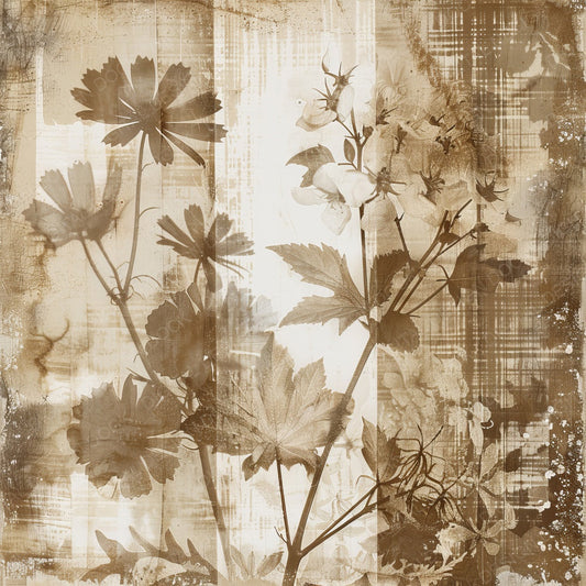 Vintage Digital Paper Layered Floral Vintage Digital Paper Pack (DDD004258)