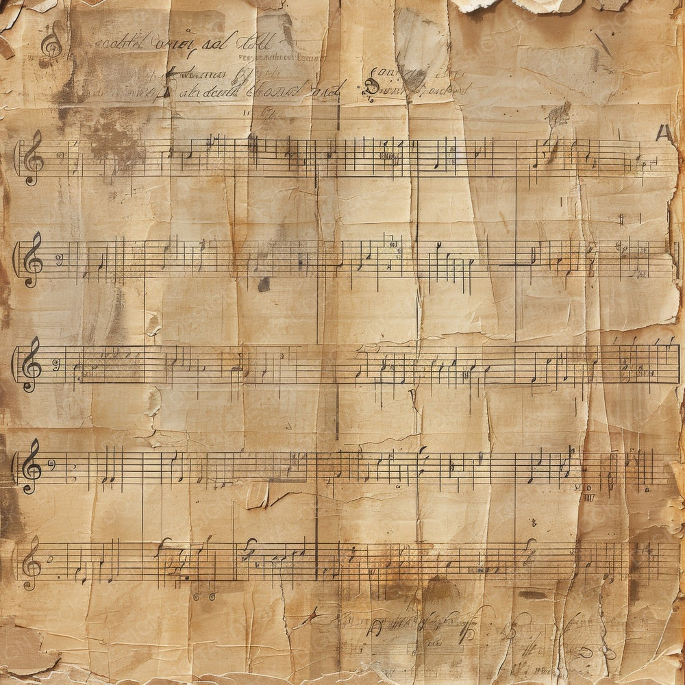 Vintage Digital Paper Music Sheet Digital Paper Pack (DDD004262)