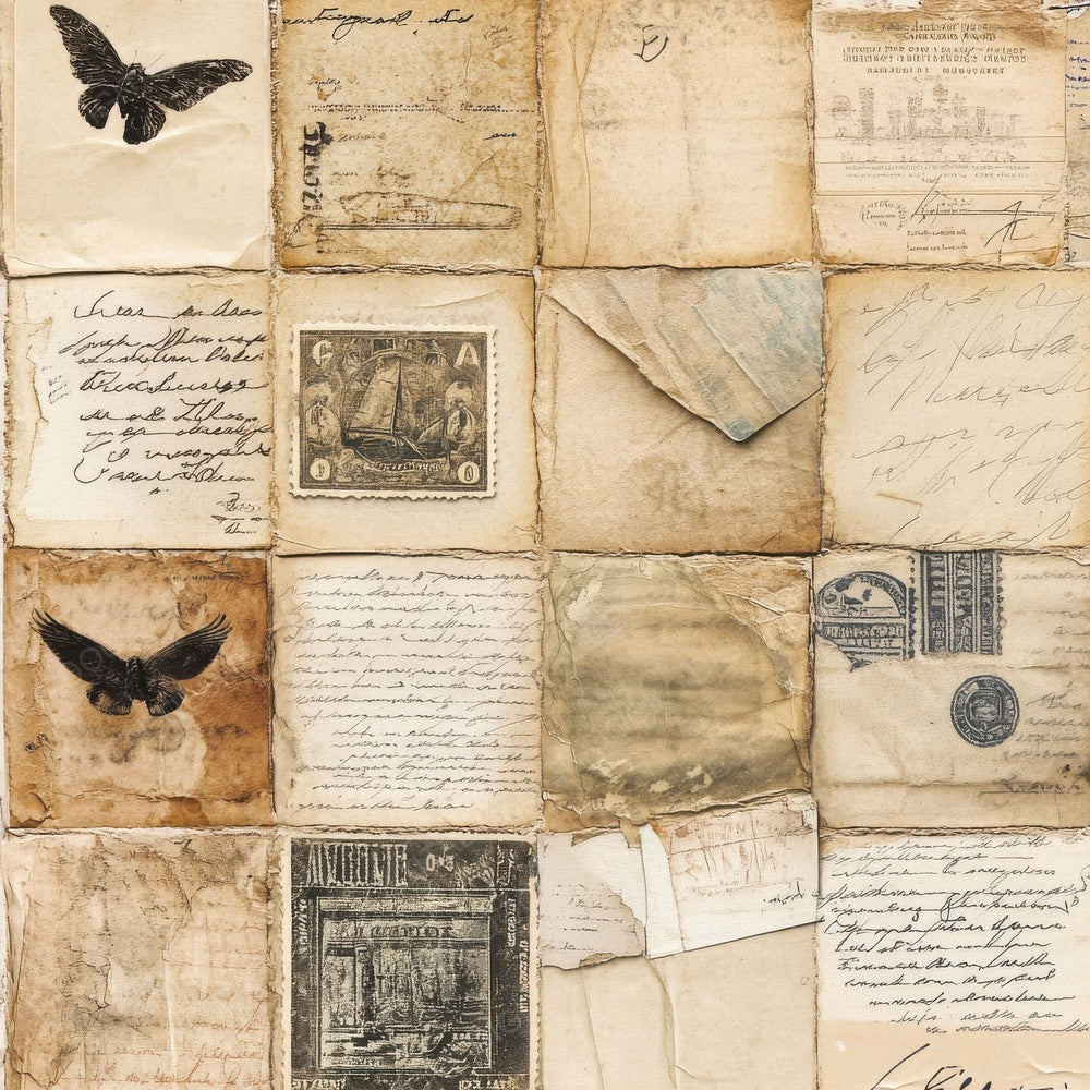 Vintage Ephemera Digital Paper Pack (DDD004296)