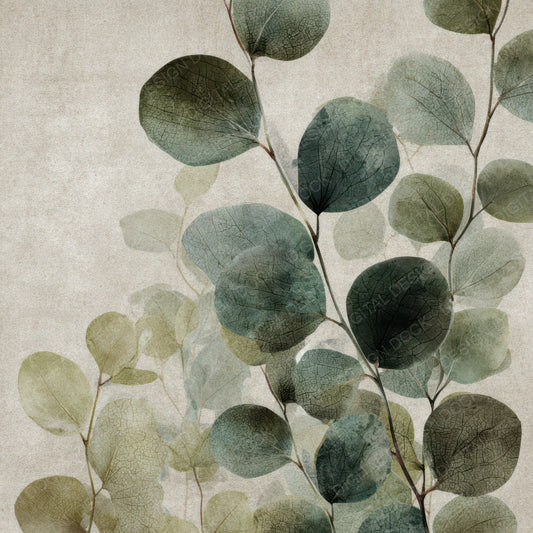 Vintage Eucalyptus Overlay Digital Paper Pack (DDD008674)