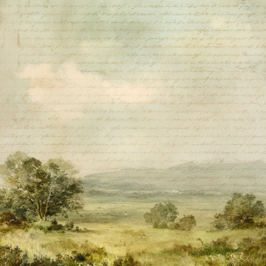 Vintage Meadow Horizon Scene Digital Paper Pack (DDD012194)