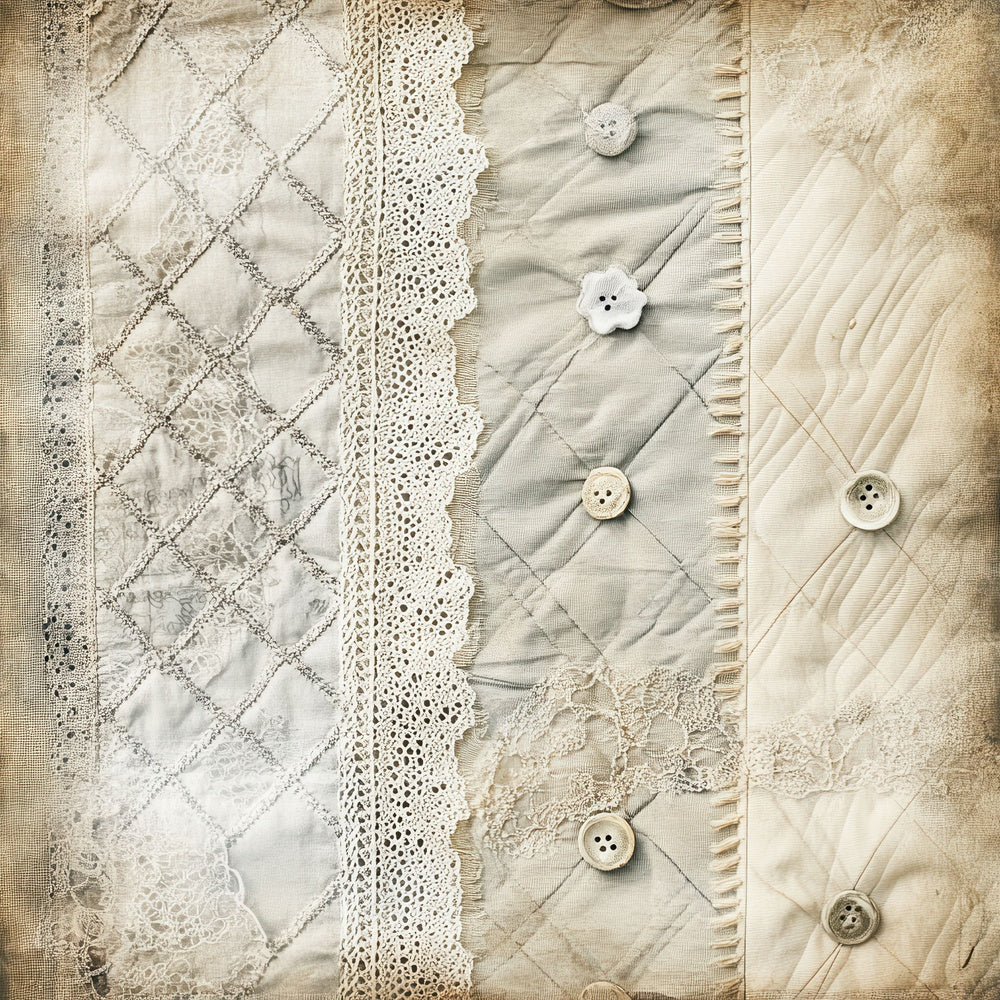 Vintage Quilted Fabric Digital Paper Digital Paper Pack (DDD004312)