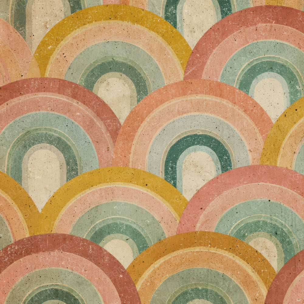 Vintage Rainbow Print Digital Paper Pack (DDD008626)