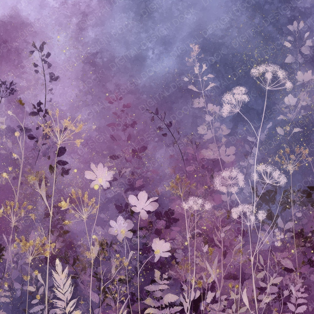 Violet Grit Lace Silhouette Digital Paper Pack (DDD004321)