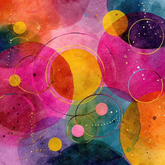 Vivid Rainbow Orbit Digital Paper Pack (DDD004334)