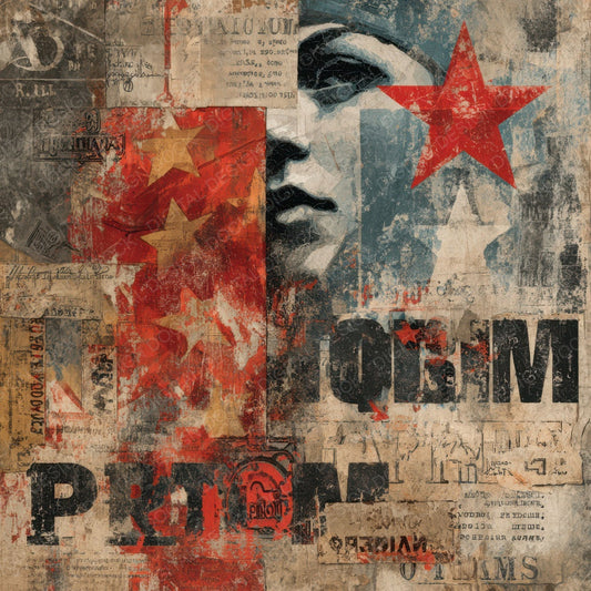 WW2 Propaganda Layers Digital Paper Pack (DDD004349)