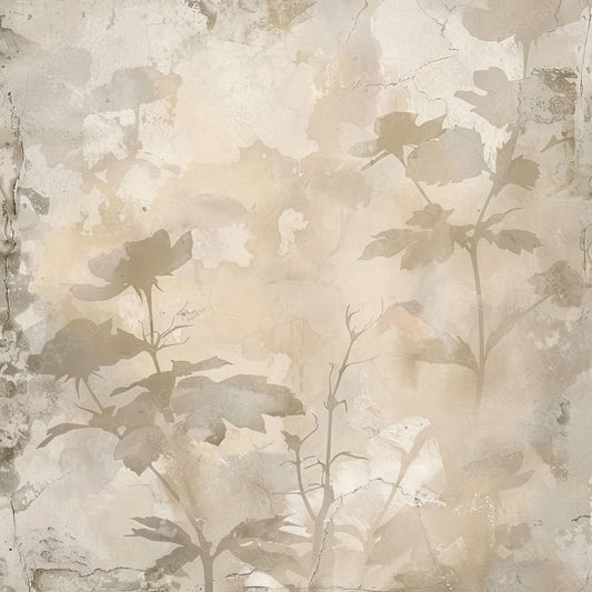 Warm Taupe Floral Digital Paper Pack (DDD004354)