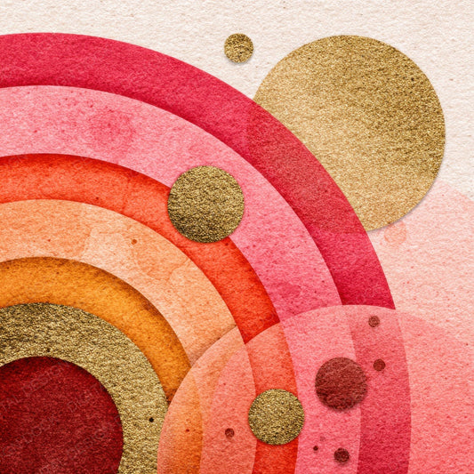 Warm Tone Watercolour Rainbow Digital Paper Pack (DDD004355)