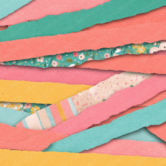 Washi Tape Collage Digital Paper Pack (DDD008327)