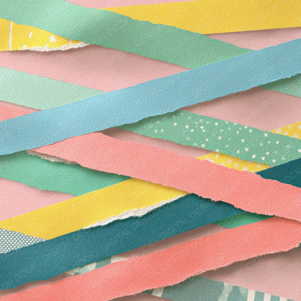 Washi Tape Collage Digital Paper Pack (DDD008327)