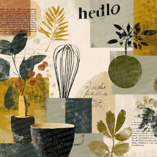 Whisk Textile Retro Digital Paper Pack (DDD004402)