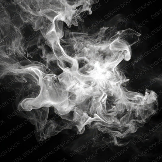 White Smoke Black Background Digital Paper Pack (DDD004409)