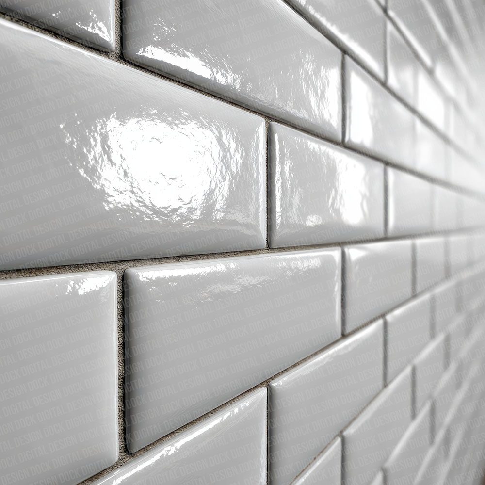 White Subway Tile Wall Digital Paper Pack (DDD004410)