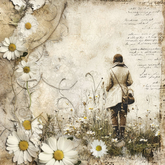 Wilted Daisy Thread Digital Paper Pack (DDD004426)