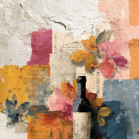 Wine Weather Collage Digital Paper Pack (DDD004438)