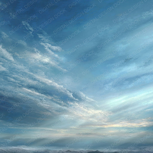Winter Sky Winter Background Digital Paper Pack (DDD004442)