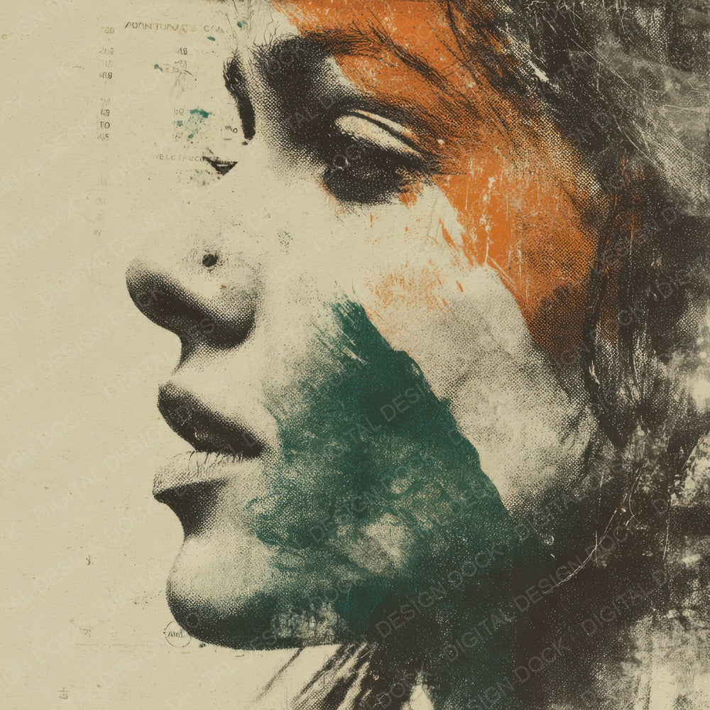 Woman India Face Colour Digital Paper Pack (DDD004452)