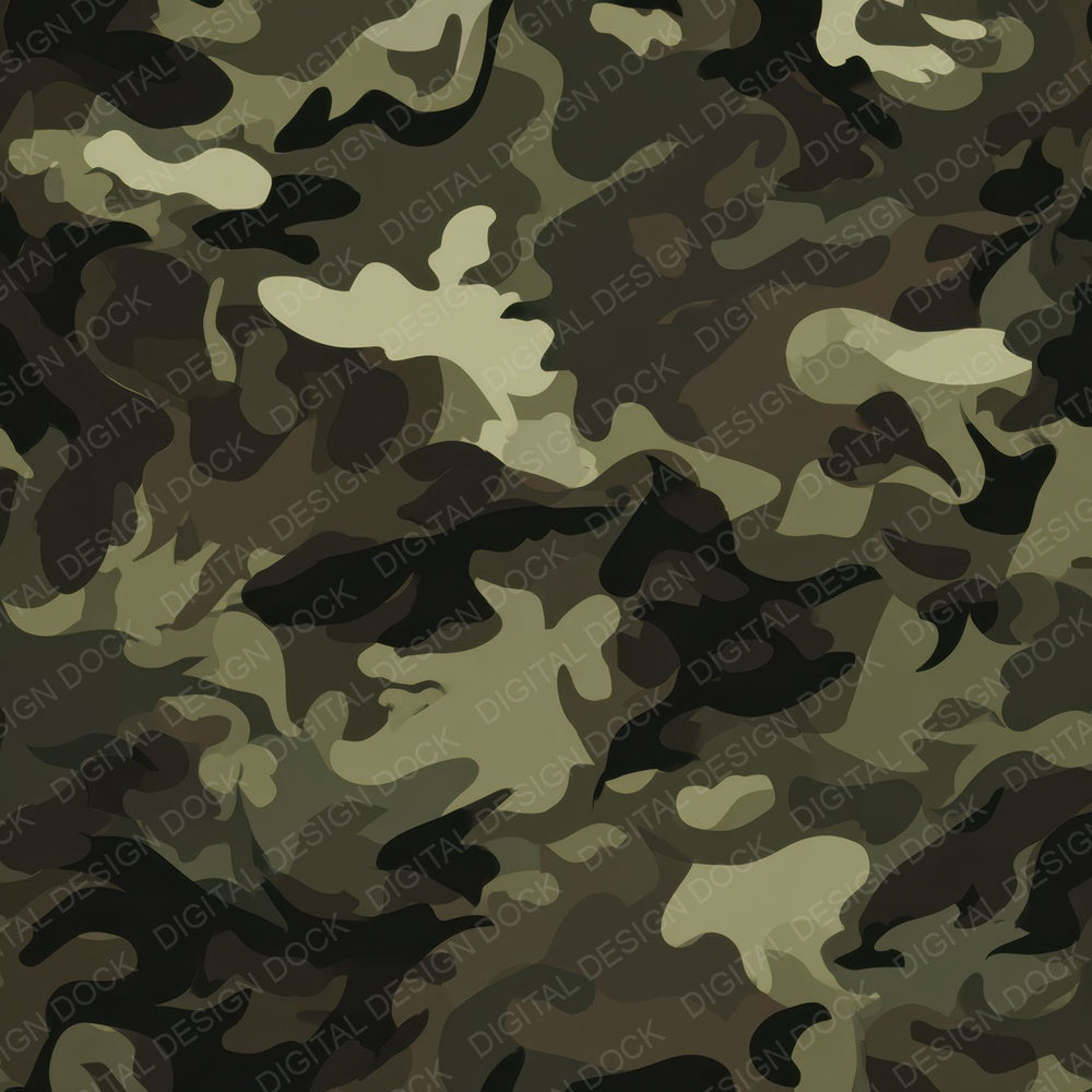 Woodland Camo Pattern Digital Paper Pack (DDD008387)