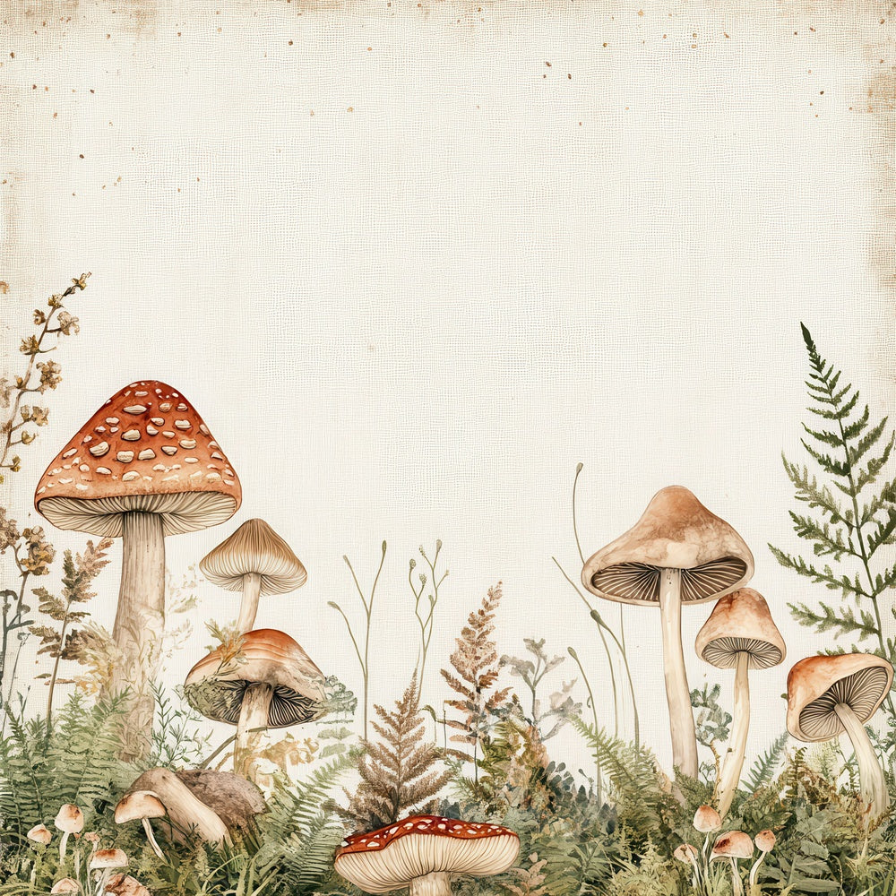 Woodland Mushroom Base Digital Paper Pack (DDD004467)
