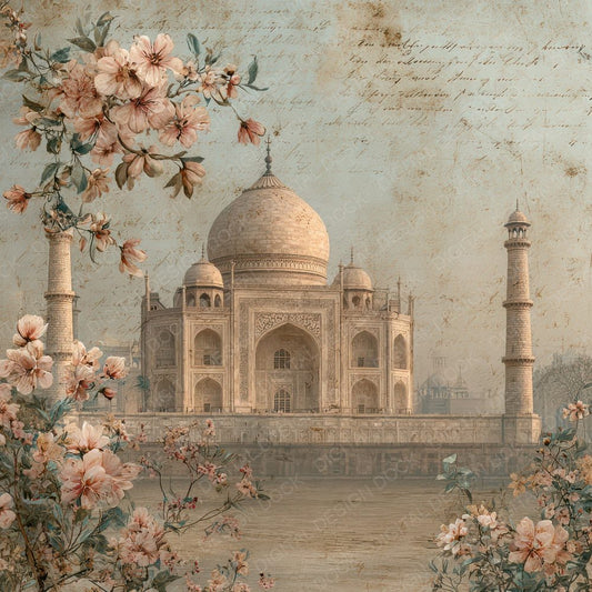 World Wonders Landmark Taj Mahal Digital Paper Pack (DDD007827)