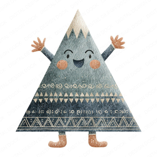 Folk Art Mountain Character Clipart Set (DDD008460)