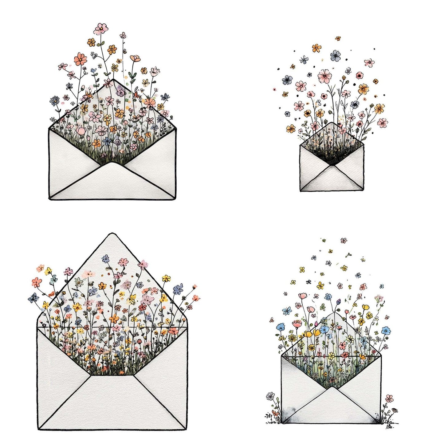 Wildflower Love Letter Clipart Set (DDD007491)