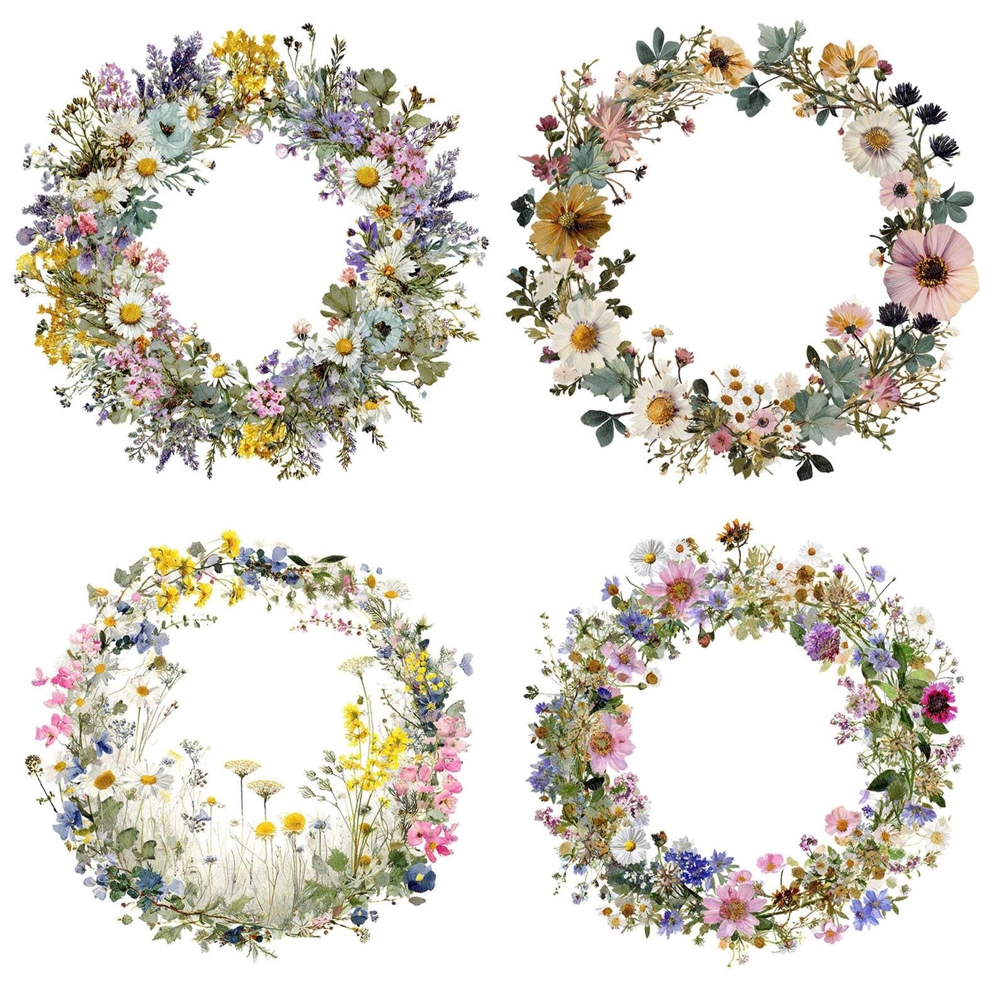 Wildflower Meadow Wreath Clipart Set (DDD007494)