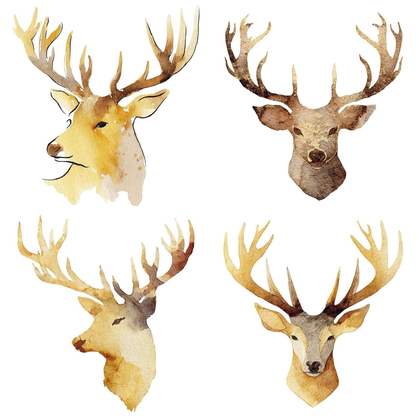 Abstract Reindeer Head Clipart Set (DDD004540)