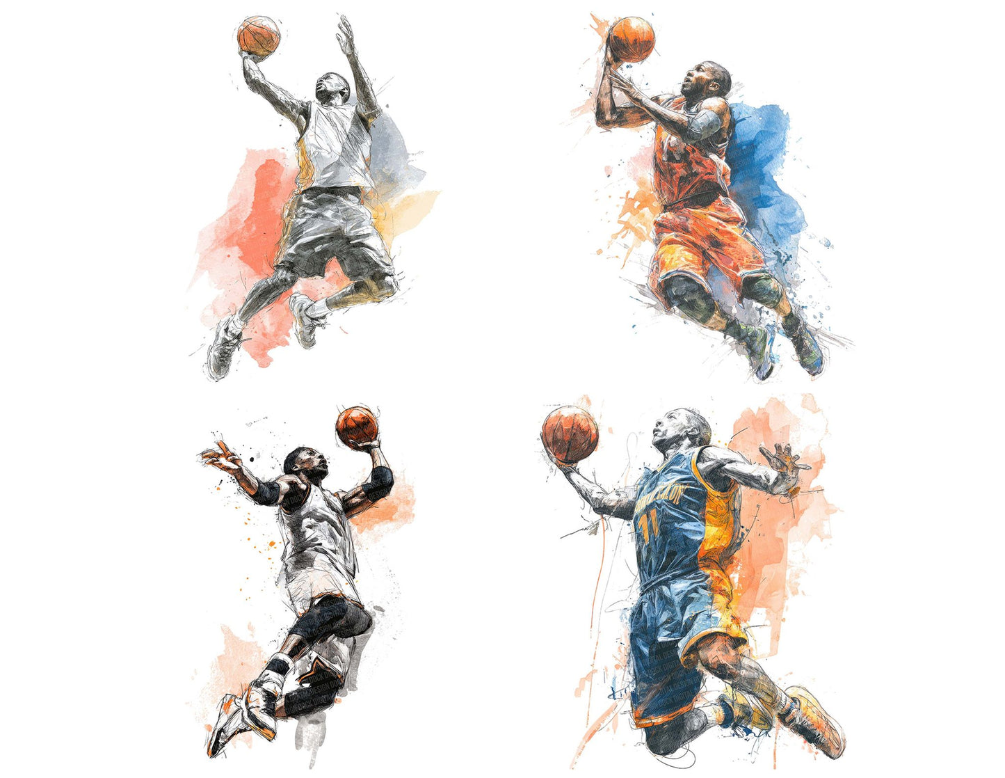 Basketball Jump Shot Clipart Set (DDD004654)