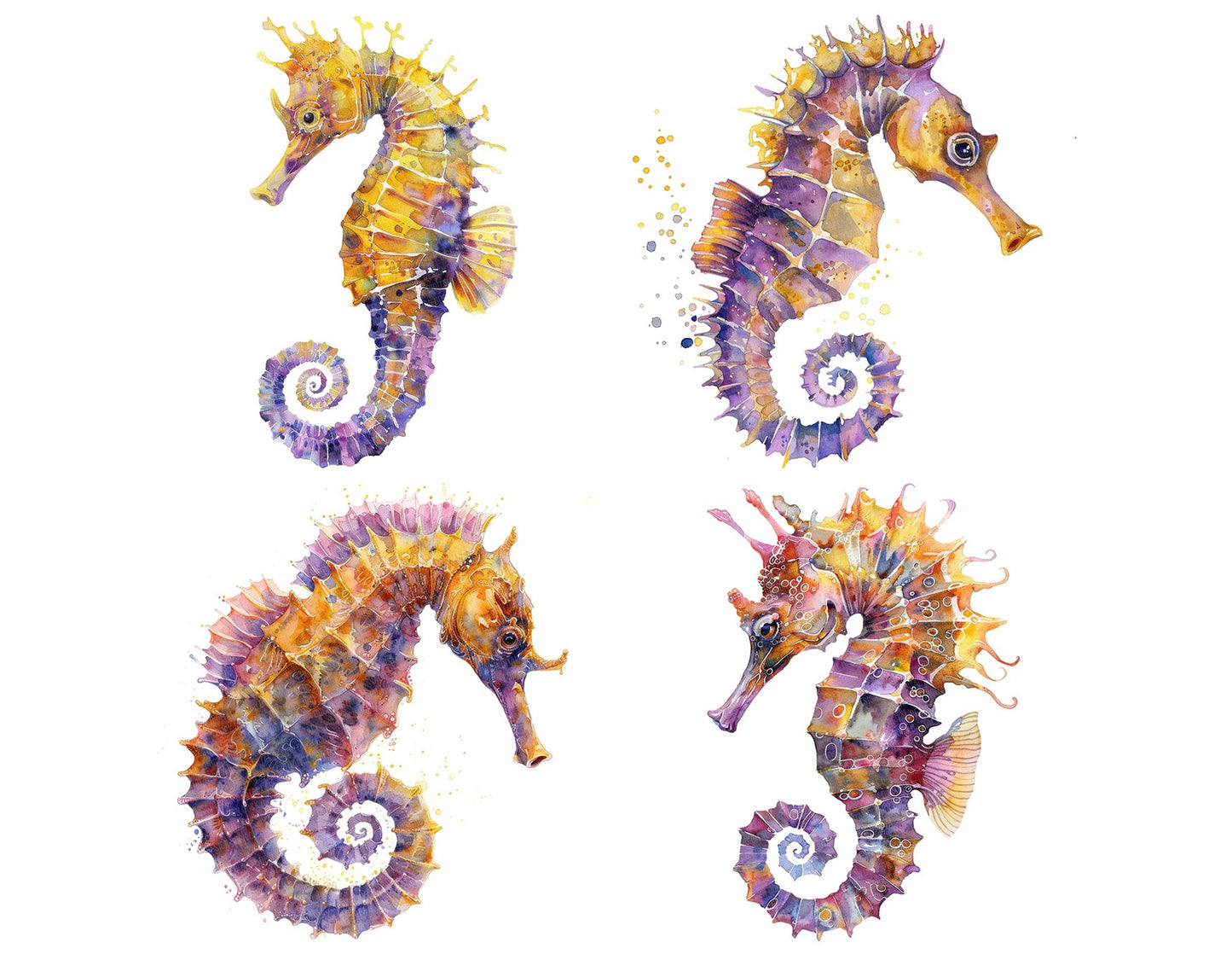 Beautiful Seahorse Clipart Set (DDD004664)