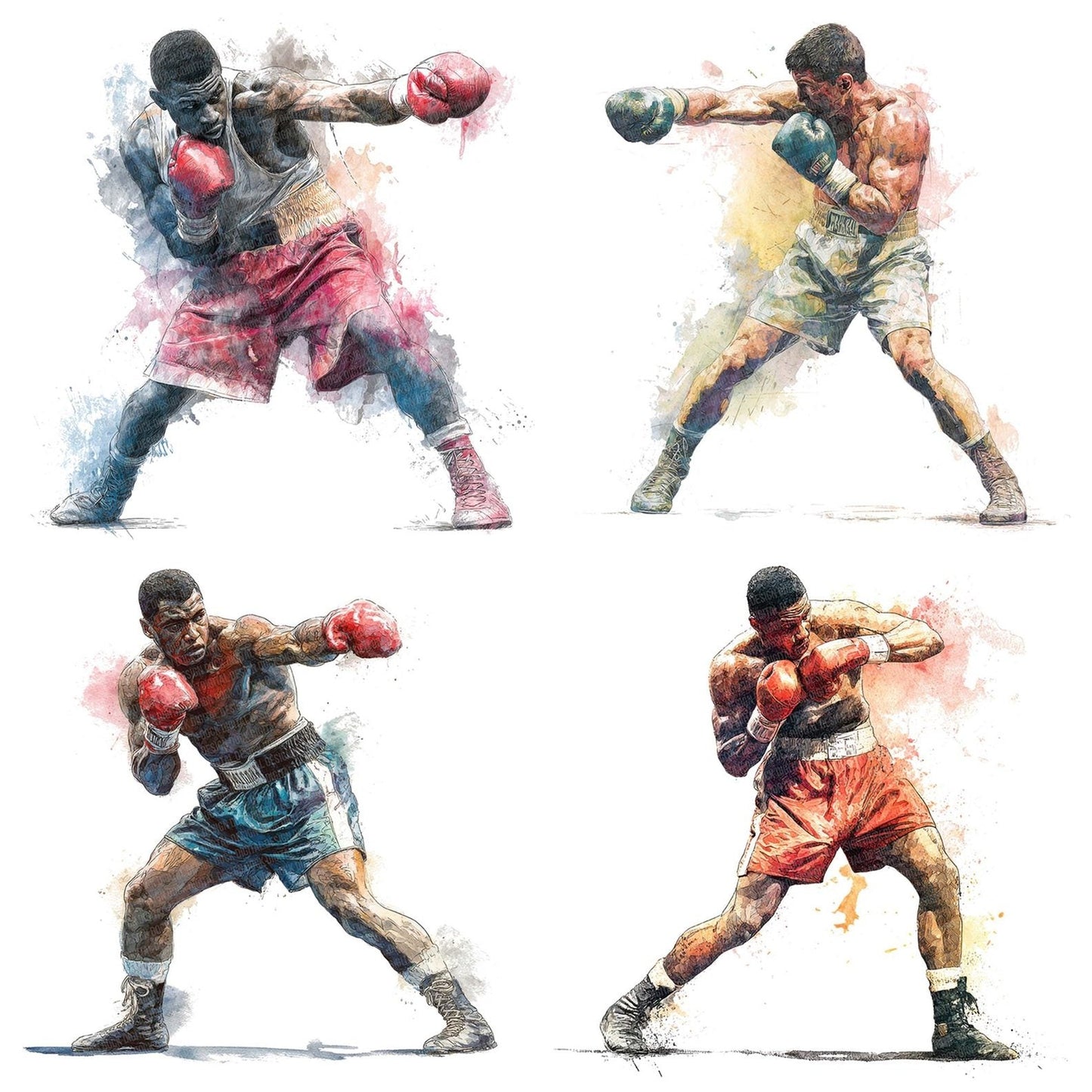 Boxer Punch Clipart Set (DDD004764)