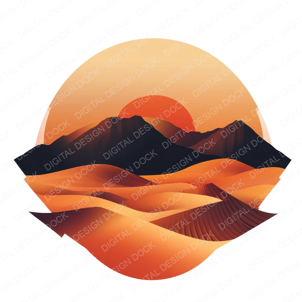 Abstract Desert fussy cut sheet in A4 format showing all 12 designs on one printable page