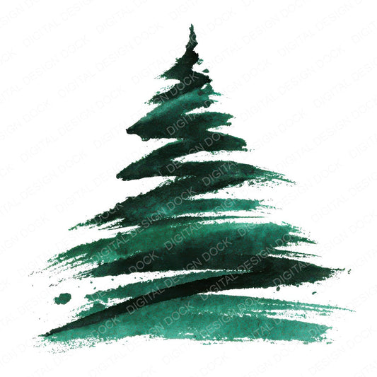 Abstract Line Christmas Tree fussy cut sheet in A4 format showing all 12 designs on one printable page