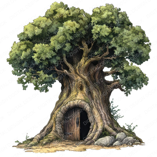 Ancient Oak Door fussy cut sheet in A4 format showing all 12 designs on one printable page