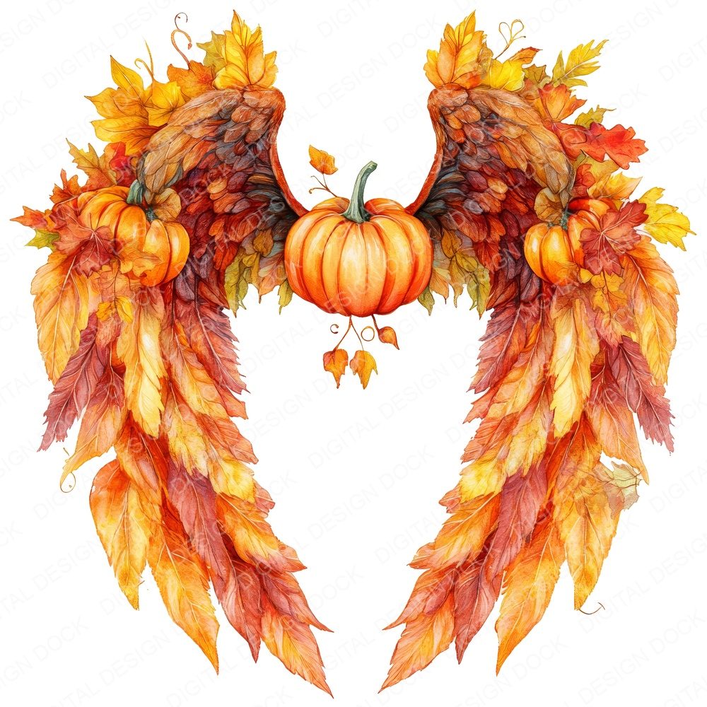 Autumn Harvest Angel Wings Fussy Cut Sheets (DDD009009)
