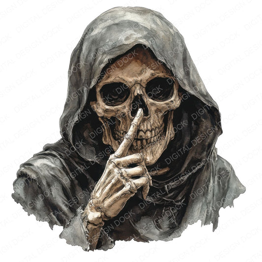 Be Quiet Grim Reaper fussy cut sheet in A4 format showing all 12 designs on one printable page