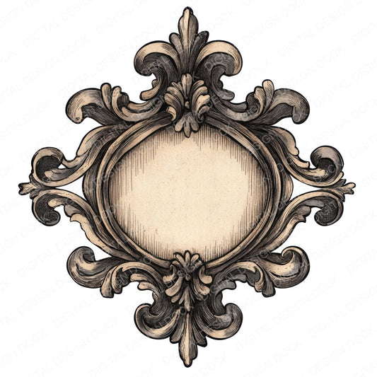 Blank Gothic Sign fussy cut sheet in US Letter format showing all 12 designs on one printable page