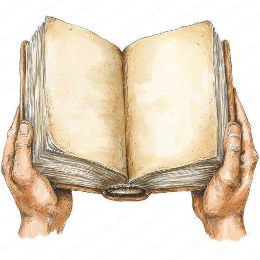 Book Reading fussy cut sheet in A4 format showing all 12 designs on one printable page