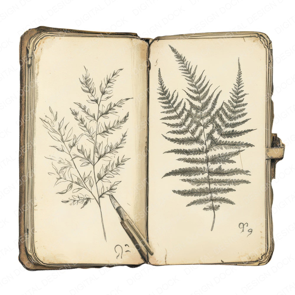 Botanical Field Notebook Fussy Cut Sheets (DDD009140)