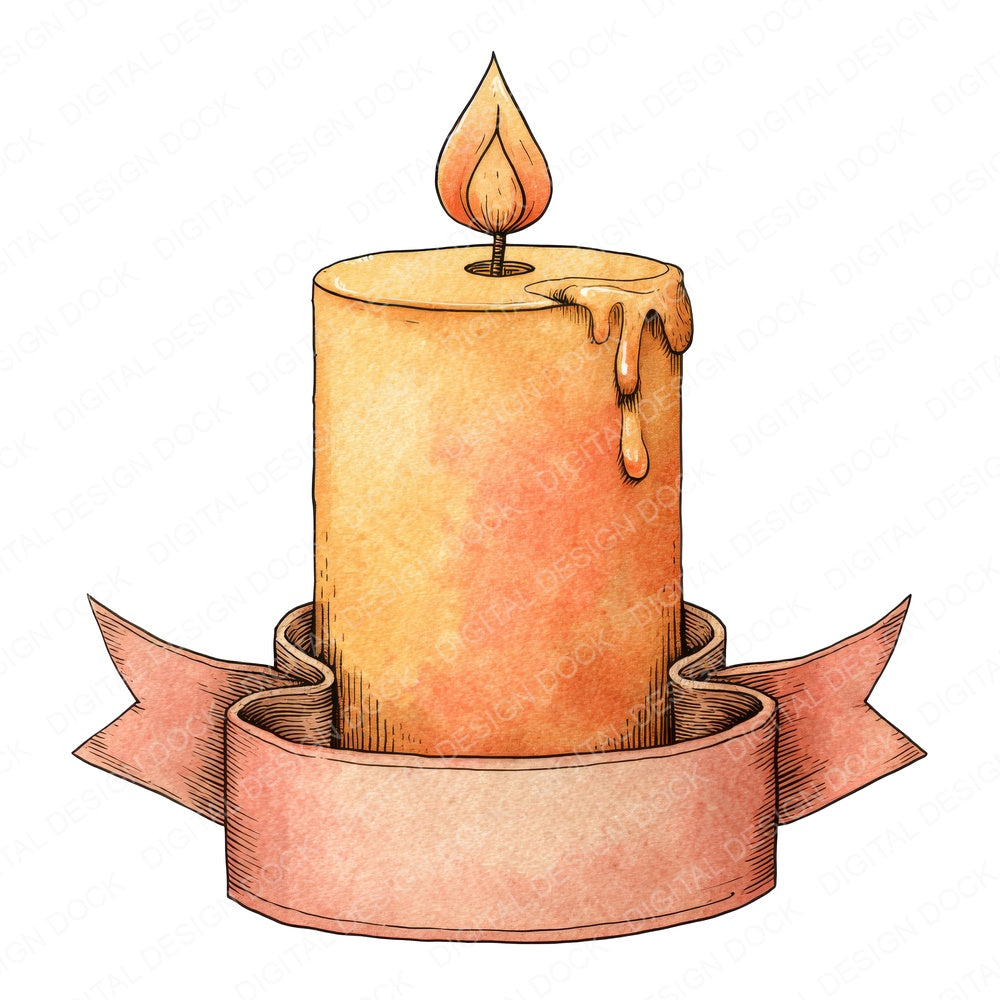Candle Front Banner fussy cut sheet in A4 format showing all 12 designs on one printable page