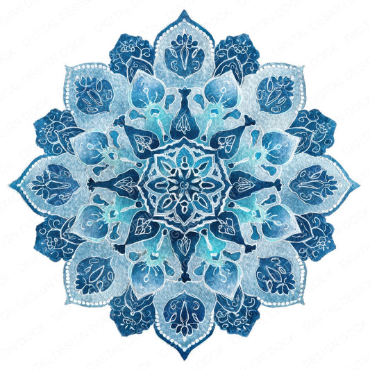 Christmas Folk Art Snowflake Clipart Set (DDD004884)