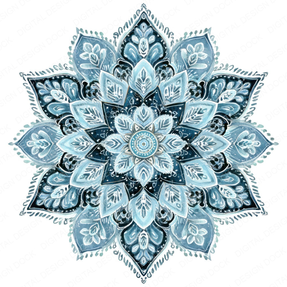 Christmas Folk Art Snowflake Fussy Cut Sheets (DDD009261)