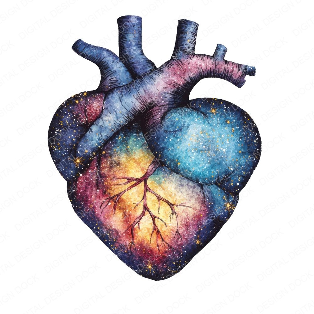 Cosmic Theme Heart Clipart Set (DDD005014)