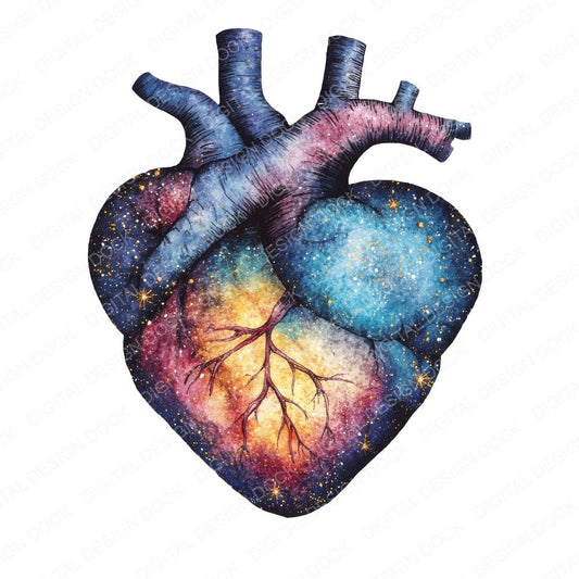 Cosmic Theme Heart Clipart Set (DDD005014)