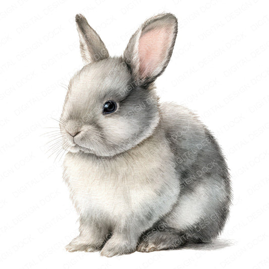 Cute Little Bunny Clipart Set (DDD008229)